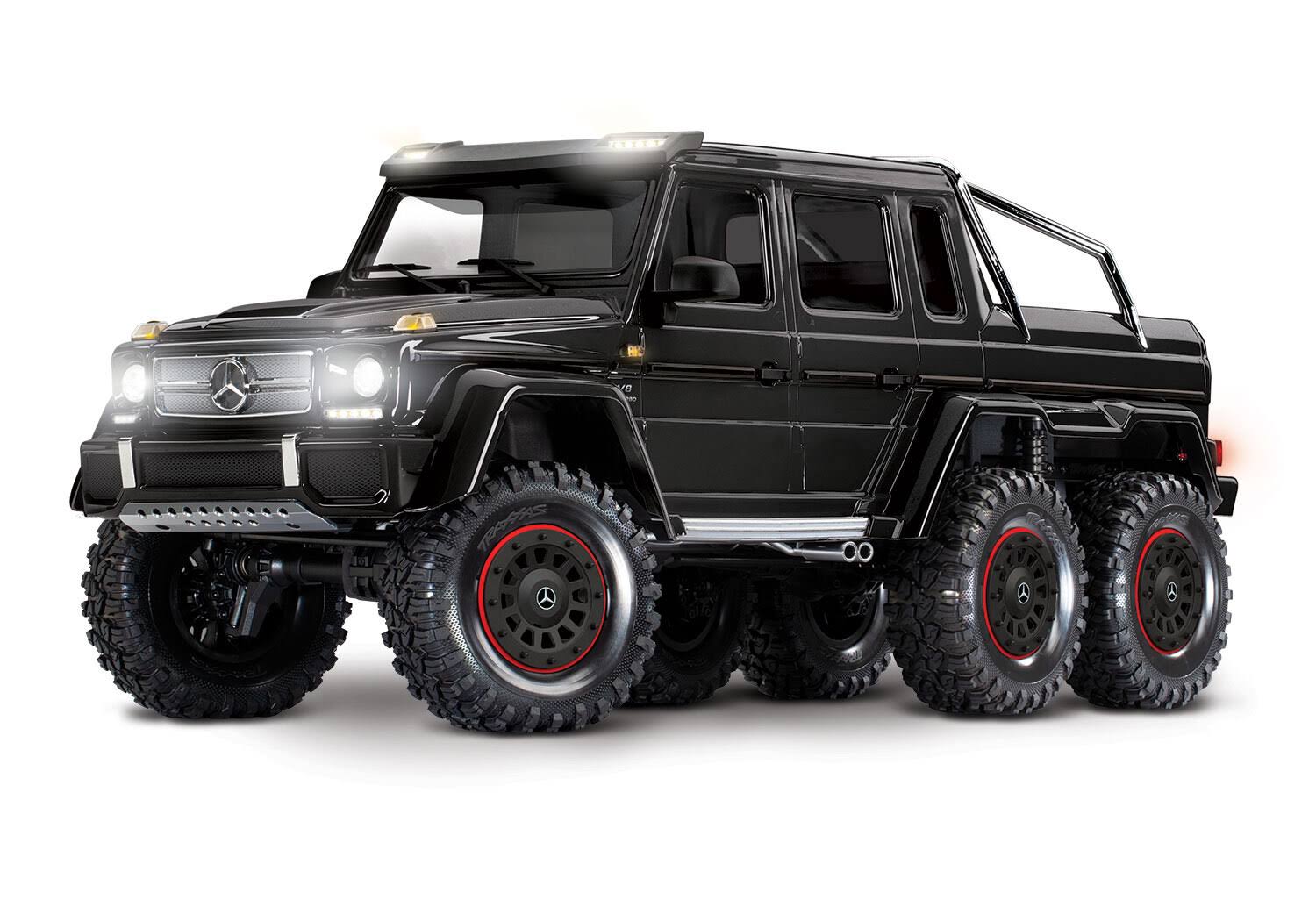 Traxxas Mercedes Benz G63 6x6 Brushed RC Model - Black, Scale 1:10