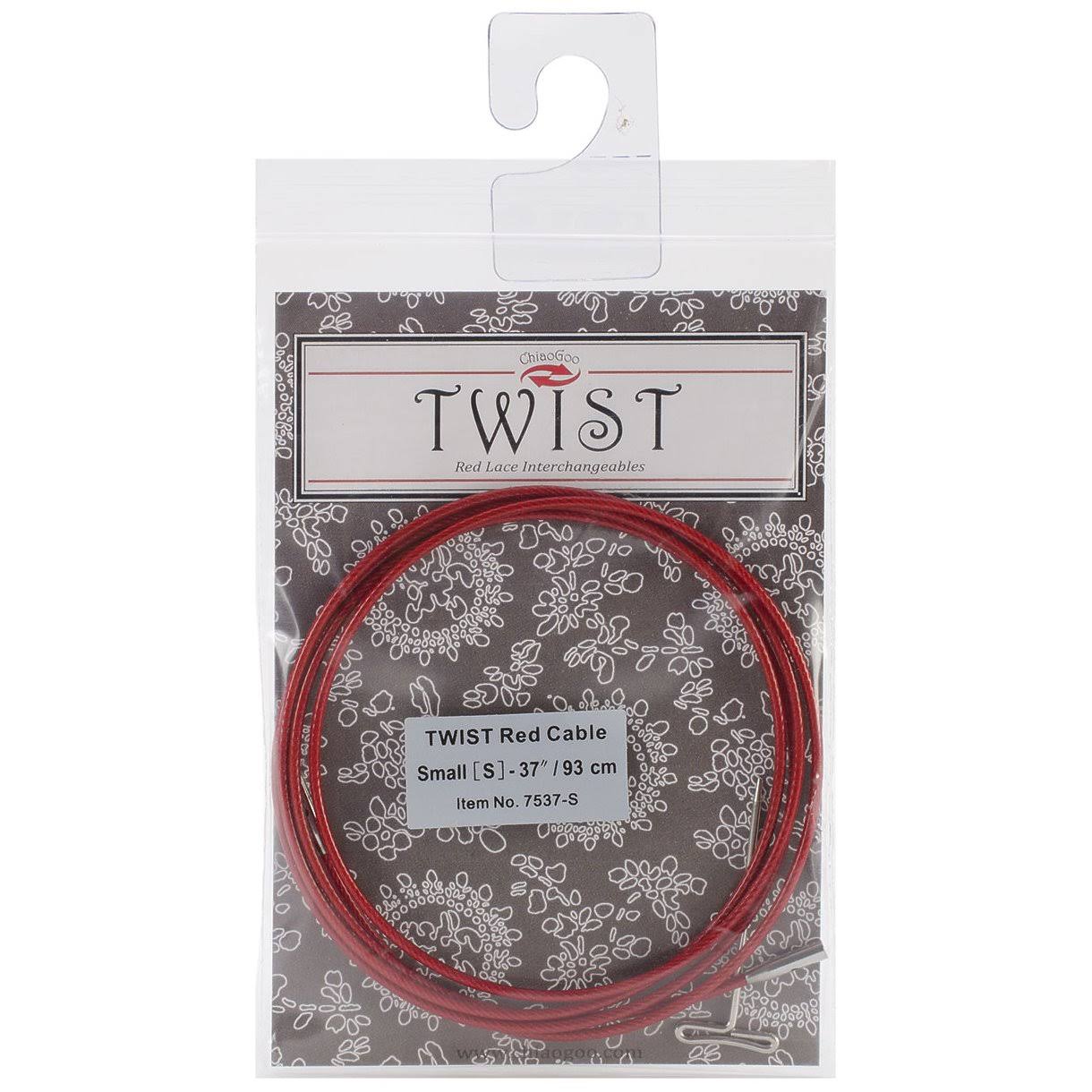Chiaogoo Twist Lace Interchangeable Cable - Small, Red, 37"