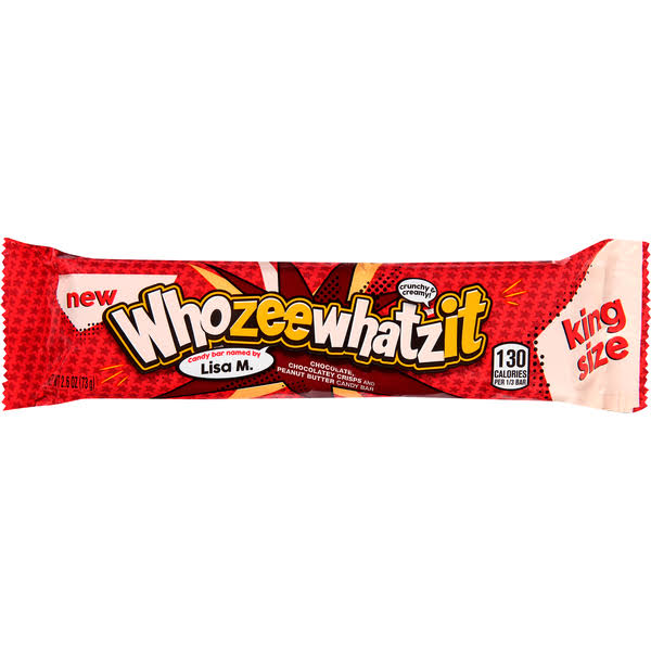 Whozeewhatzit Candy Bar, King Size - 2.6 oz