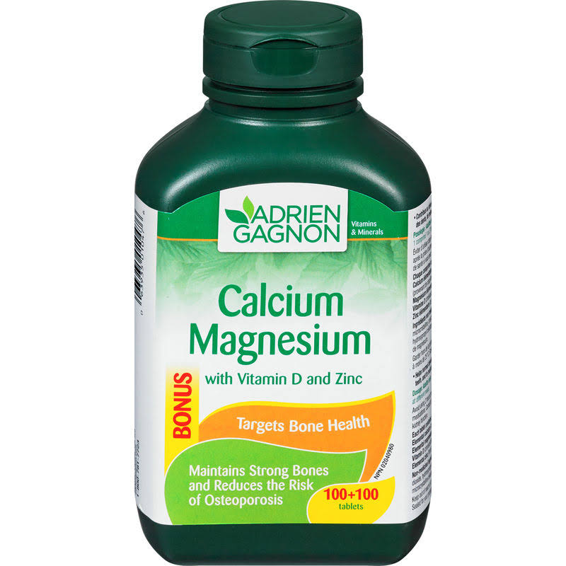 Adrien Gagnon Calcium Magnesium + Vitamin D and Zinc Supplement - 200ct