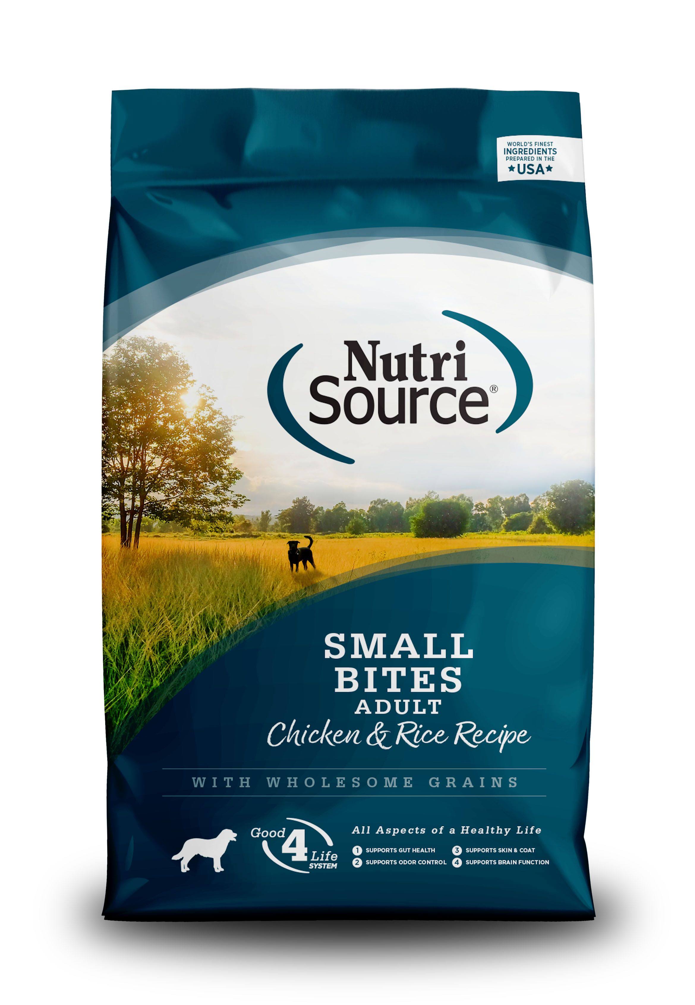 Adult Small Bites Recipe - Dry Dog Food - NutriSource - 15 Lbs