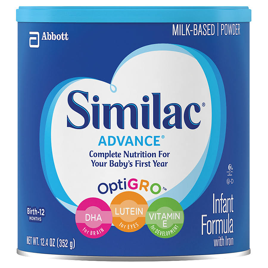 Abbott Similac Advance OptiGro Milk-Based Powder with Iron Infant Formula - 12.4 oz