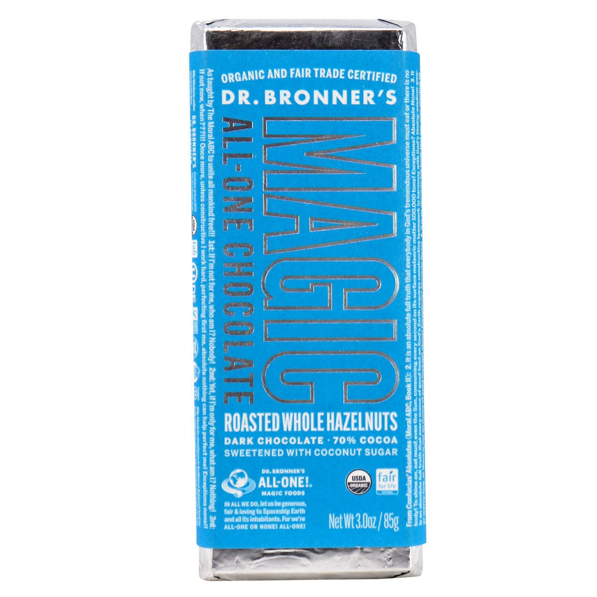Dr. Bronner’s Fair Trade Magic All-One Chocolate Roasted Whole Hazelnuts, 85g