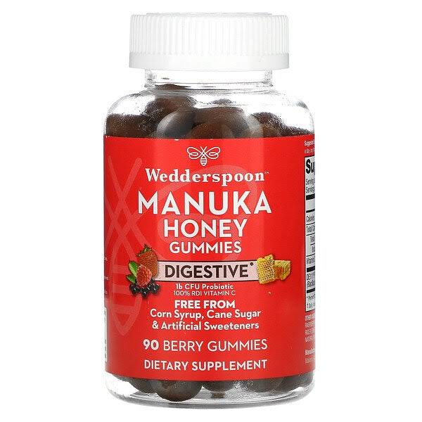 Wedderspoon Manuka Honey Gummies Digestive Berry 90 Gummies