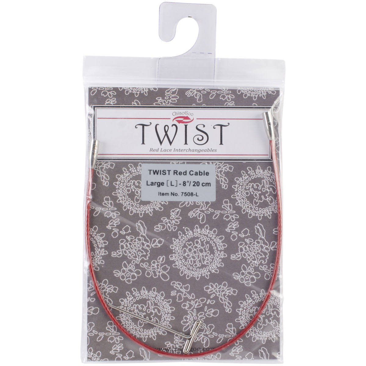 Chiaogoo Twist Red Lace Interchangeable Cables - 8", Large