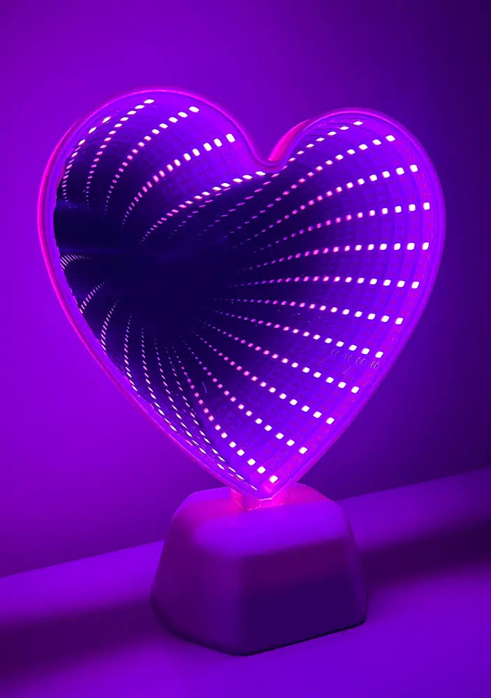 Streamline Heart Infinity Lighted Mirror