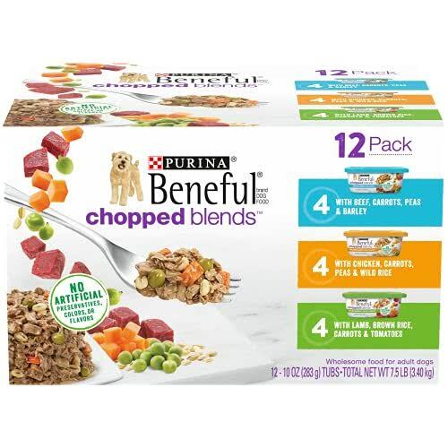 Purina Beneful Wet Dog Food Variety Pack Chopped Blends - 12 10 oz. Tubs