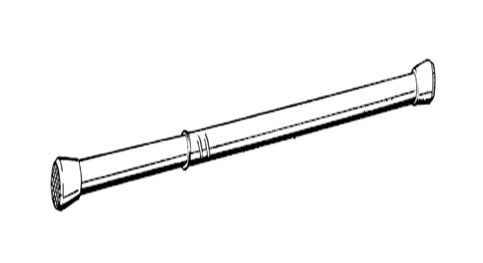 Levolor Tension Rod, White Round, 18-28"