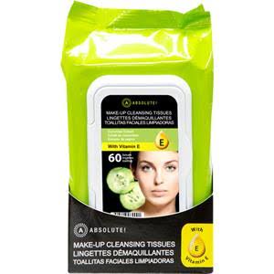 A! Absolute Make-Up Cleansing Tissues - Cucumber, 33 Tissues