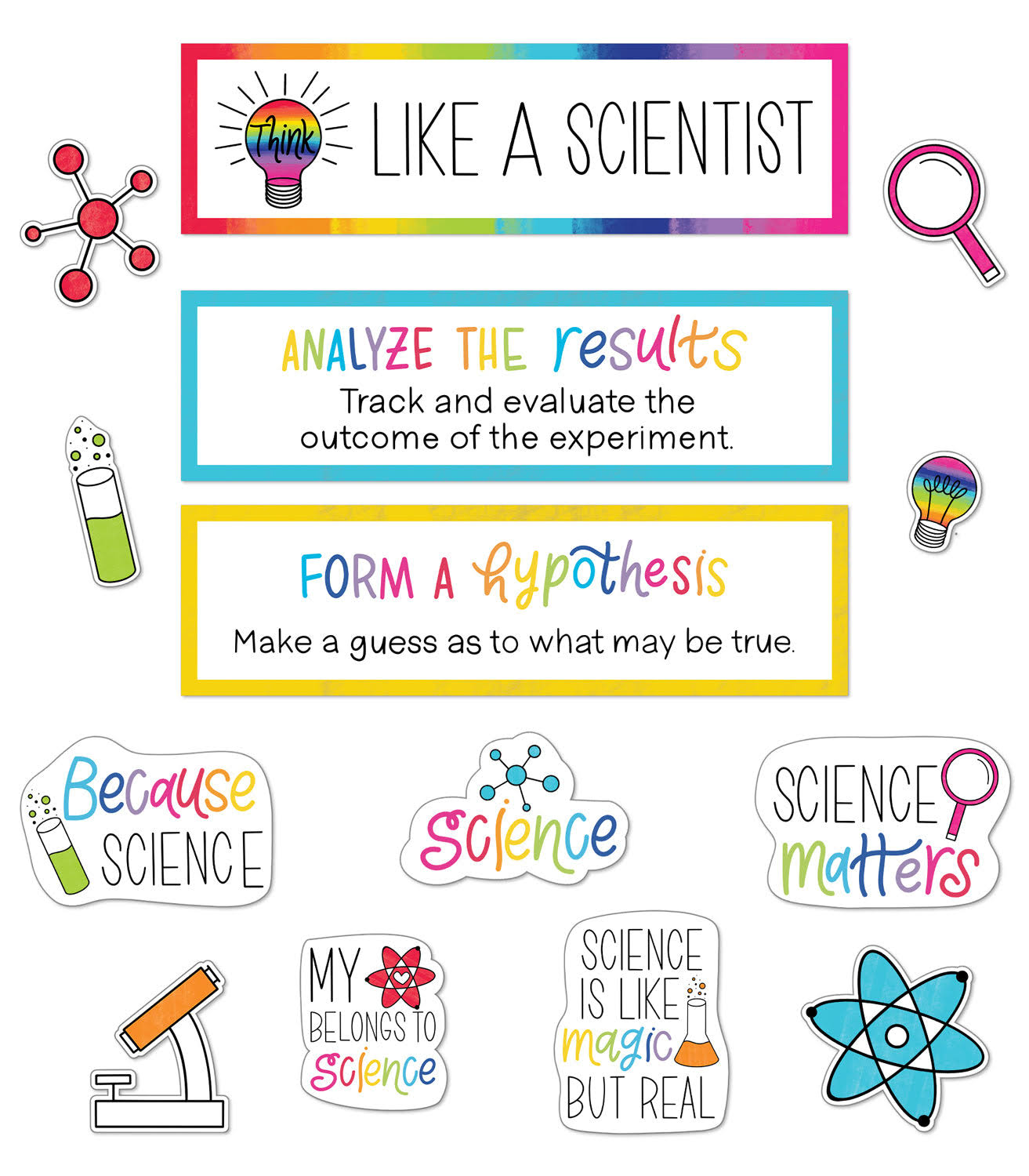 Think Like A Scientist Light Bulb Moments Bulletin Board Sets - Mini - Curriculum