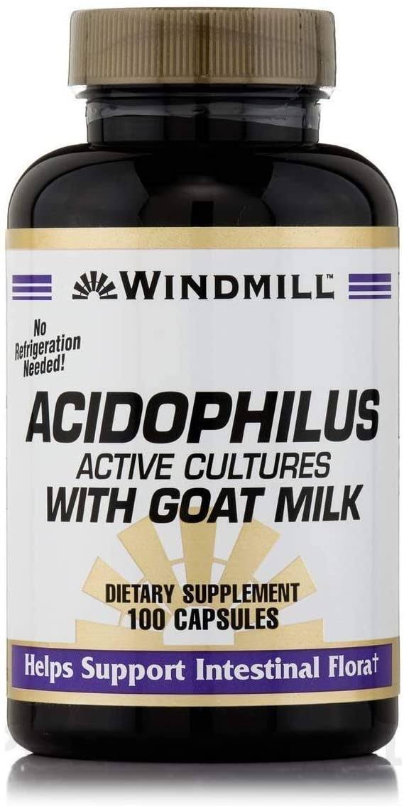 Windmill Health Acidophilus with Pectin, 100 Caps (Pack of 1)