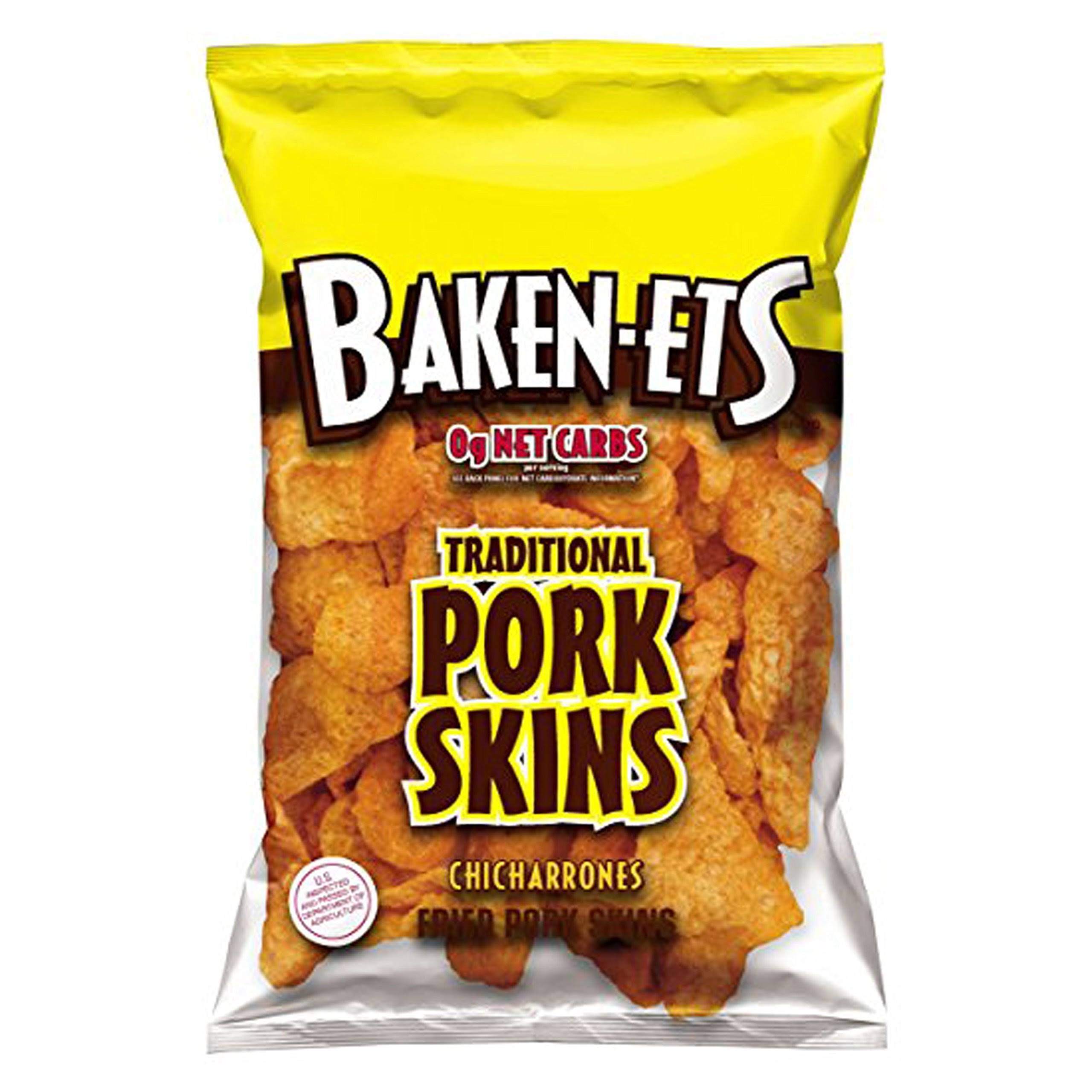 Baken Ets Fried Pork Skins, Traditional - 3 oz