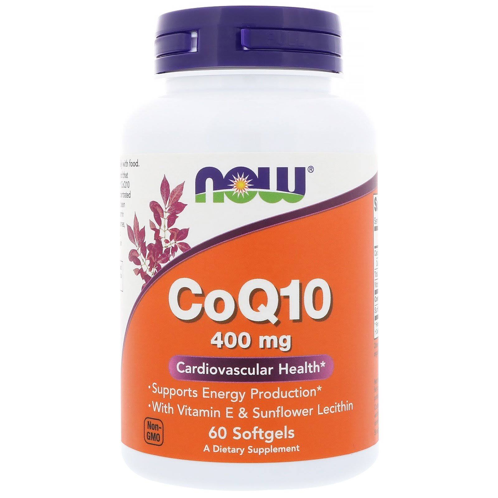 Now Foods Coq10 Dietary Supplement - 400mg, 60 Softgels