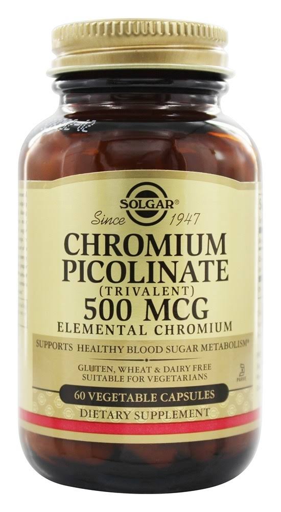 Solgar Chromium Picolinate 500 mcg - 60 capsules
