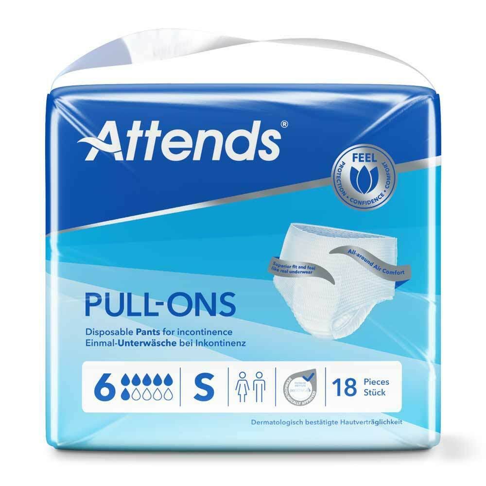 Attends Pull-Ons 6 S (Small), 18 Units (1 Pack)