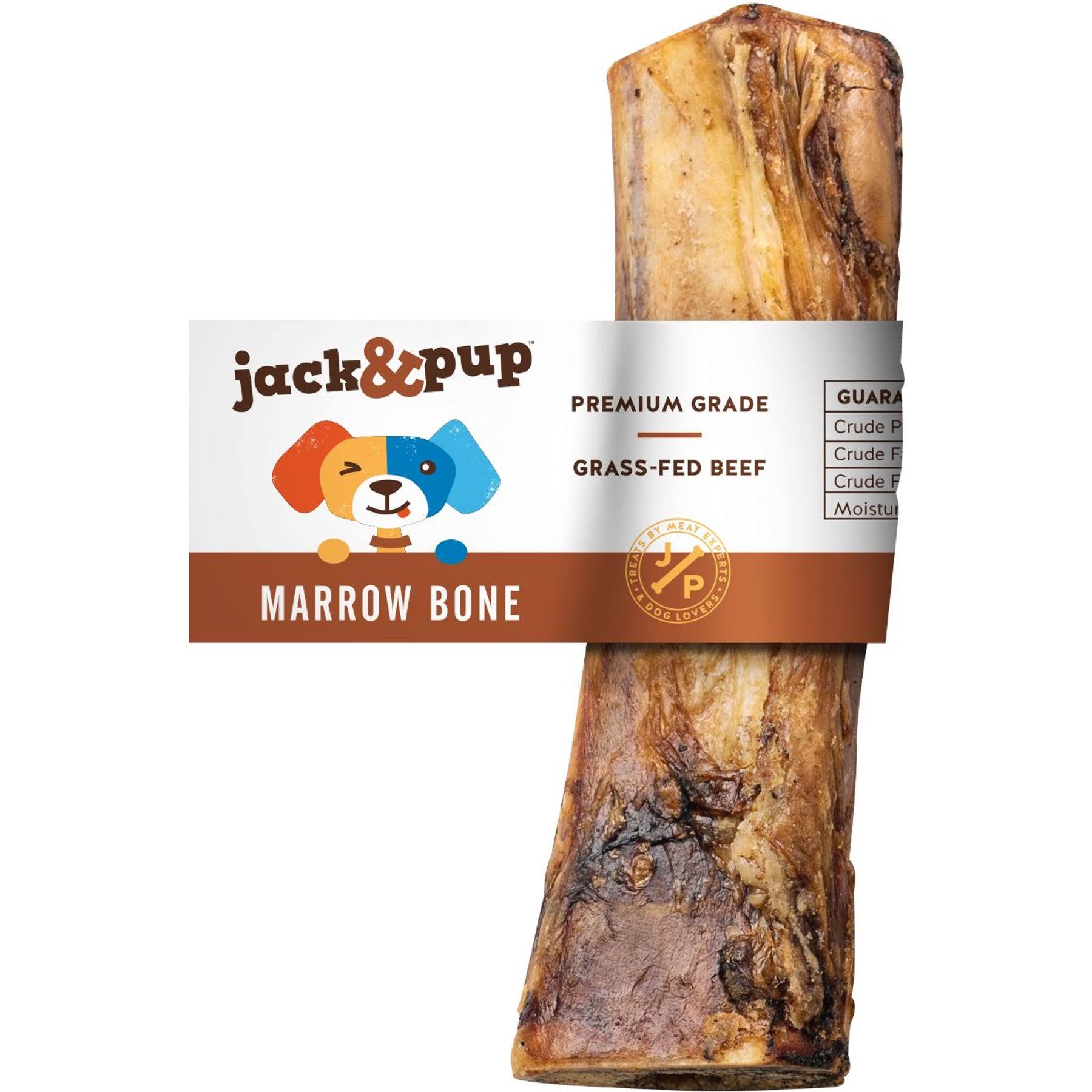 Jack & Pup Roasted Beef Marrow 6-in Bone Dog Treats, 1 Count
