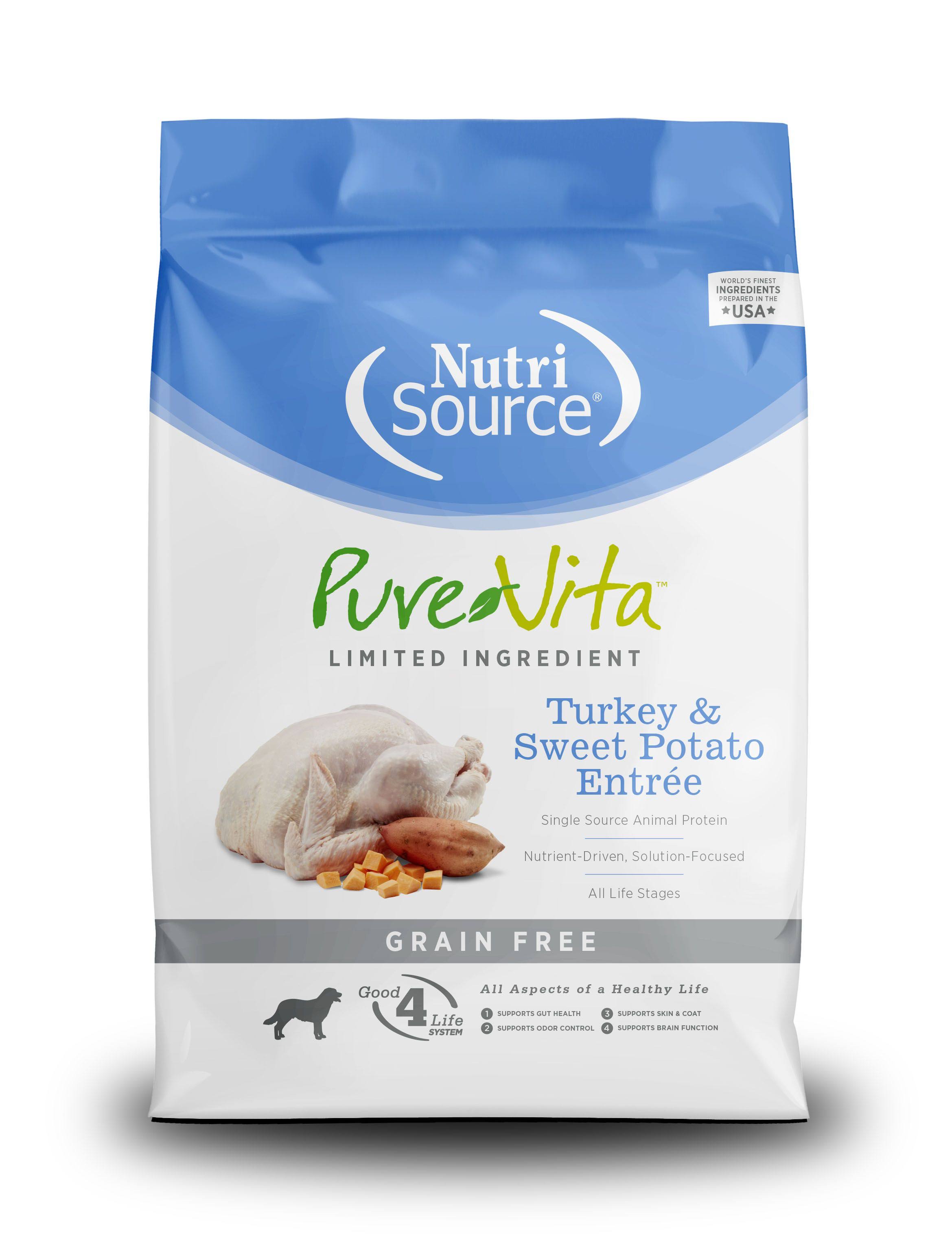 Pure Vita Grain Free Dog Food - Turkey Formula With Sweet Potatoes and Peas