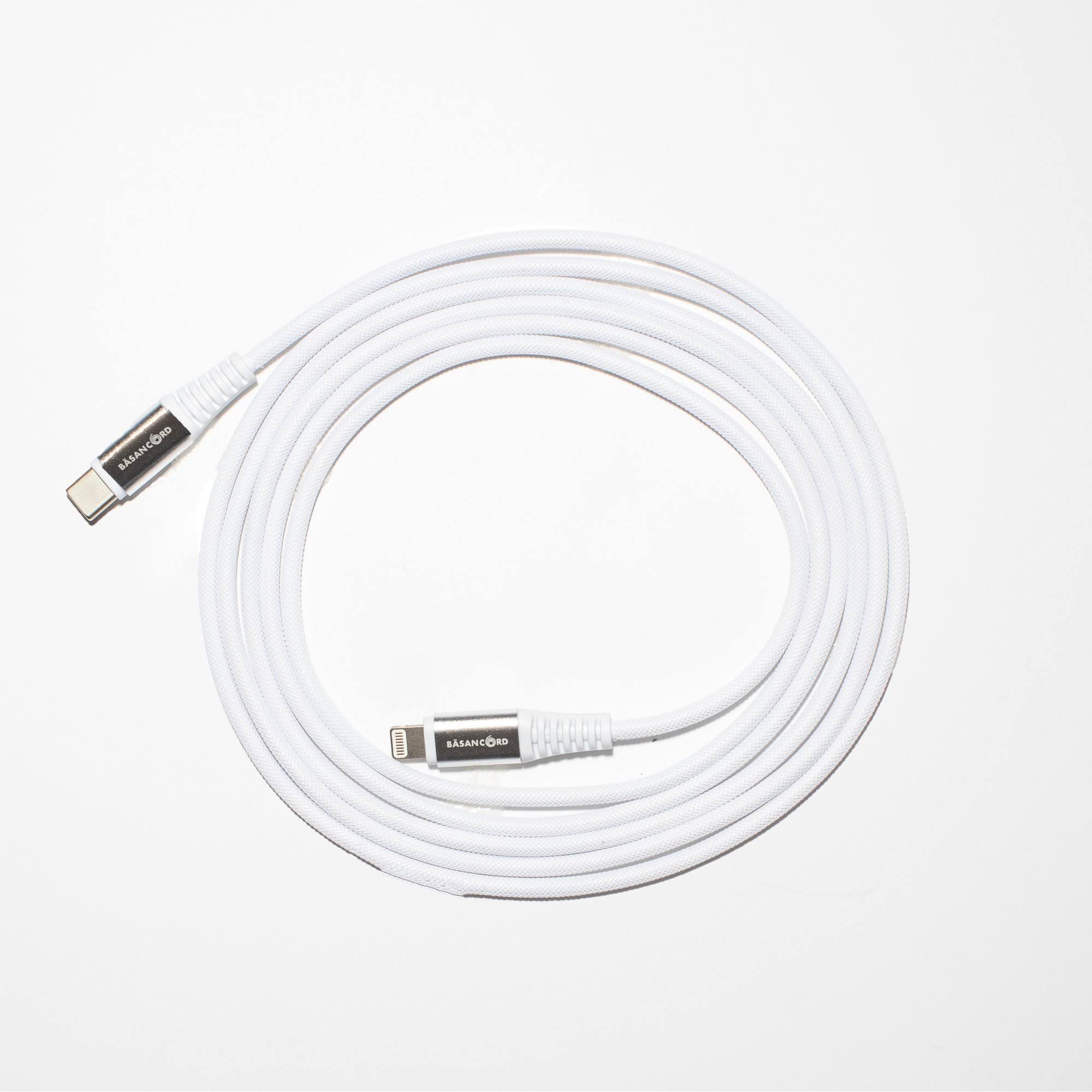 Basan Cord 6ft. Fishnet USB Type C to Apple Lightning (00459USBCAWH)