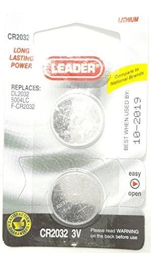 Leader Lithium Battery, Cr2032, 2ct