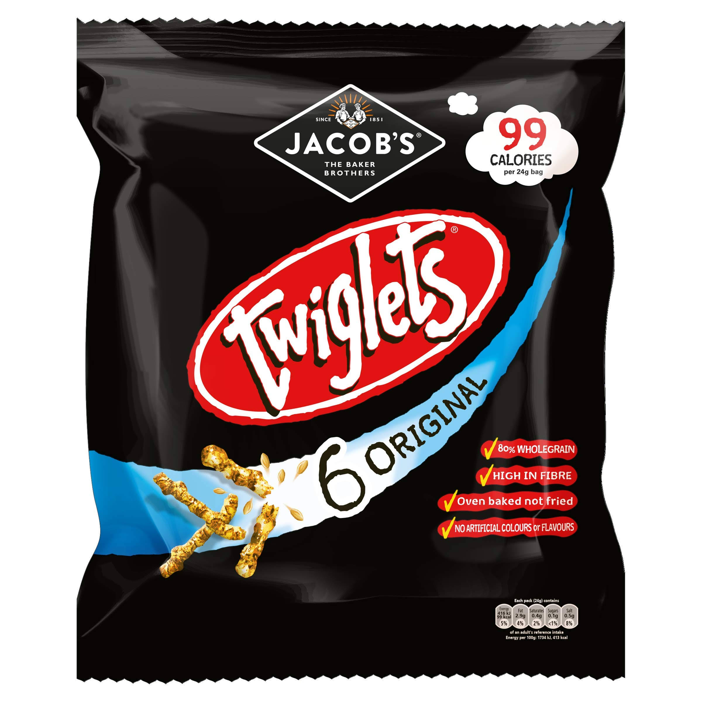Jacob's Twiglets Snack - Original, 24g, 6pk