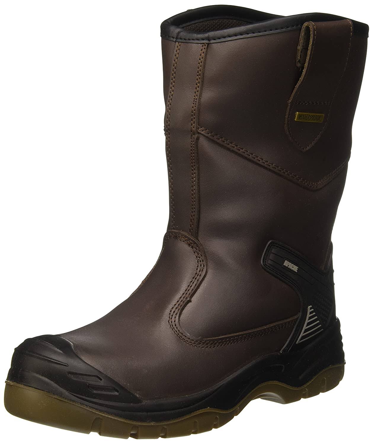 Apache Unisex Adult AP305 Safety Boots - Brown, Size 10 US