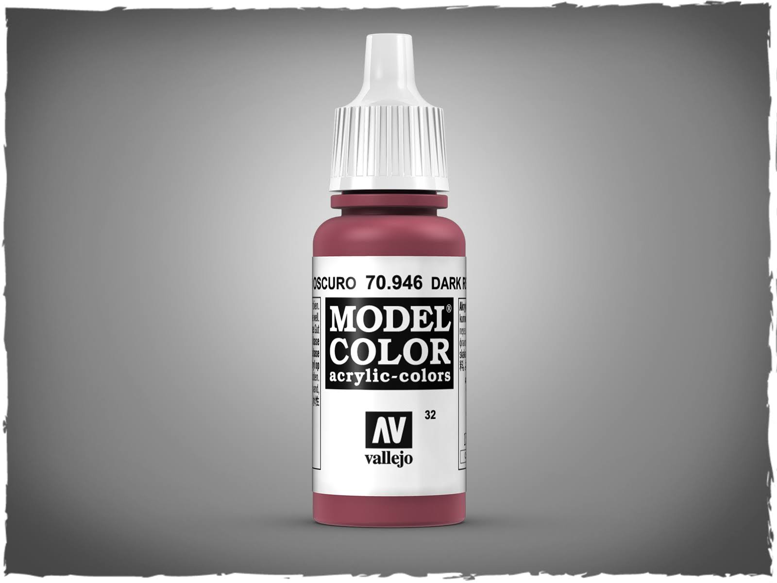 Vallejo Paint Model Color Acrylic Paint - 17ml, Dark Red