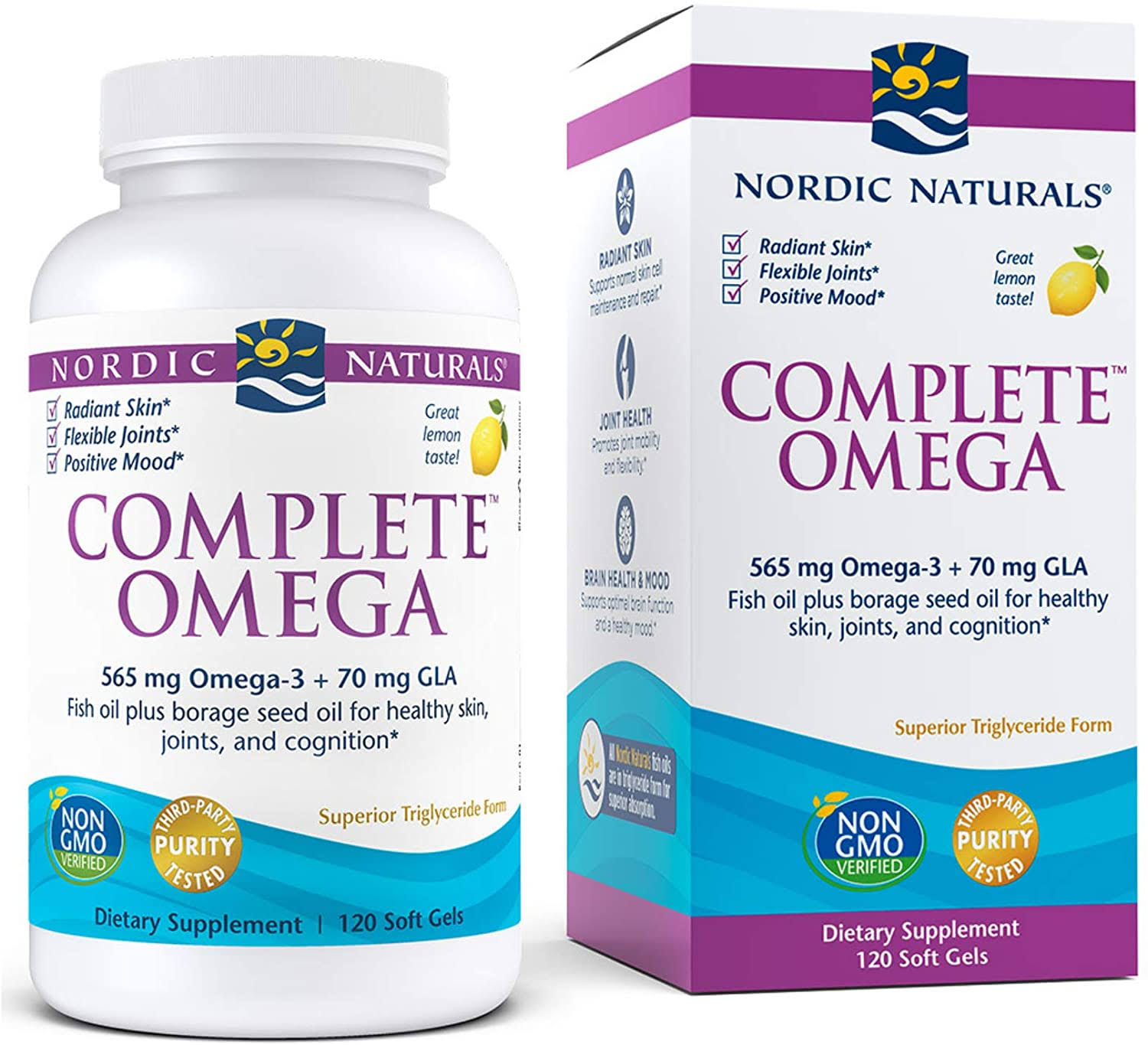 Nordic Naturals Complete Omega - 120 Softgels, Lemon