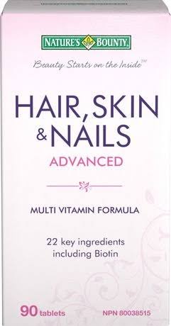 Nature's Bounty Hair Skin Nails Advanced Multi Vitamin Formula Tablets - 90ct