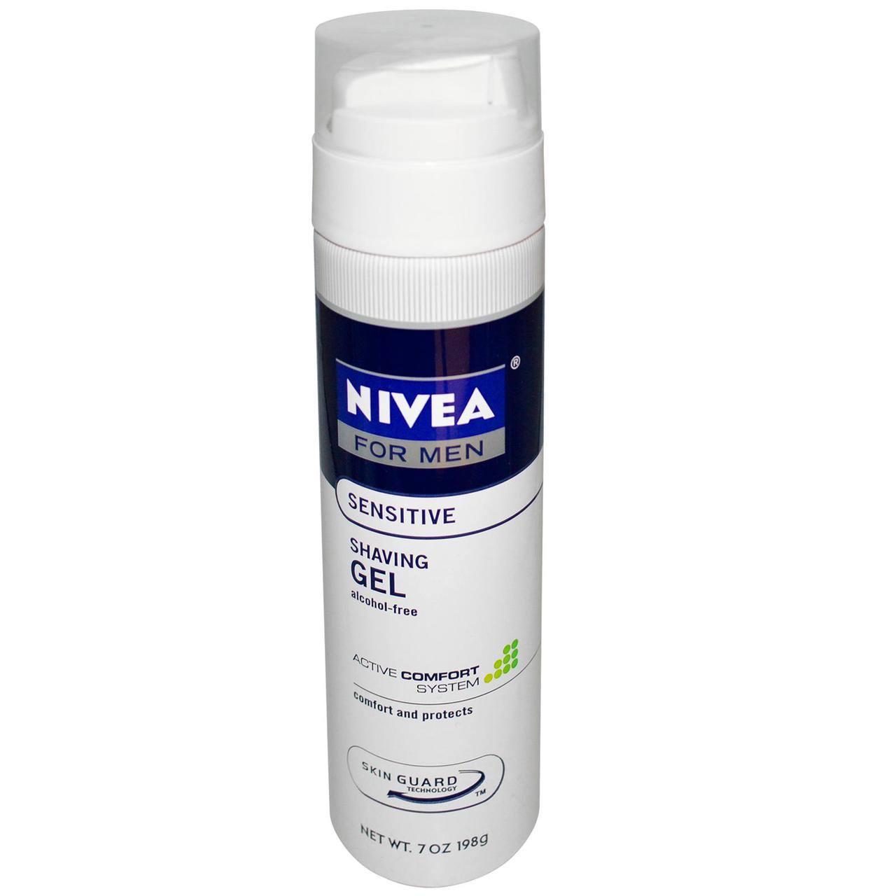 Nivea For Men Shaving Gel - Sensitive, 198g
