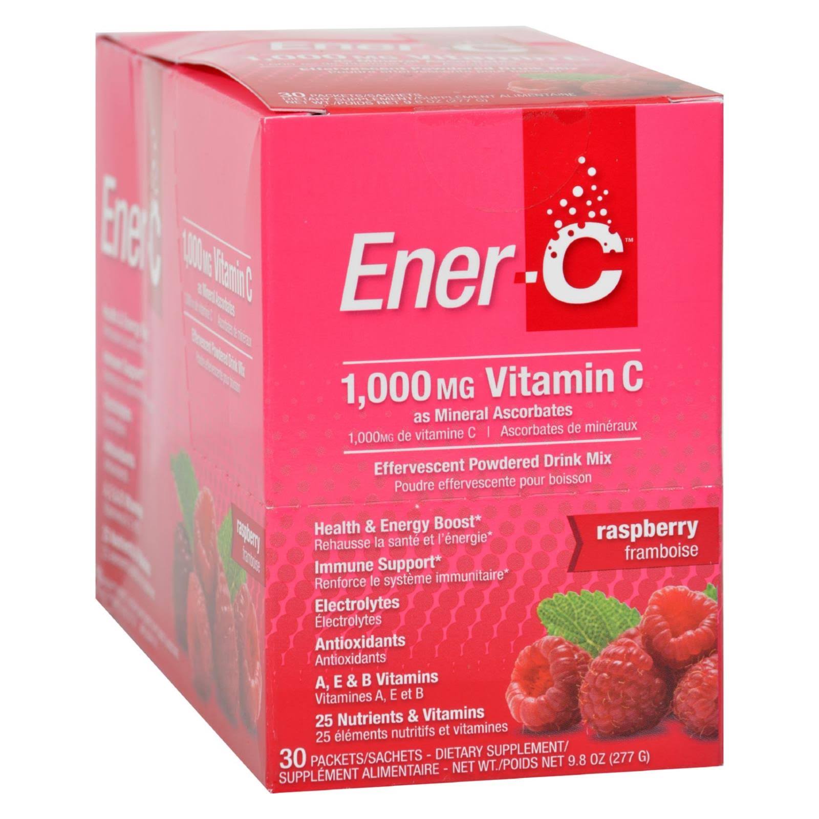 Ener 1000Mg C Vitamin Drink Mix - Raspberry, 30 Packets