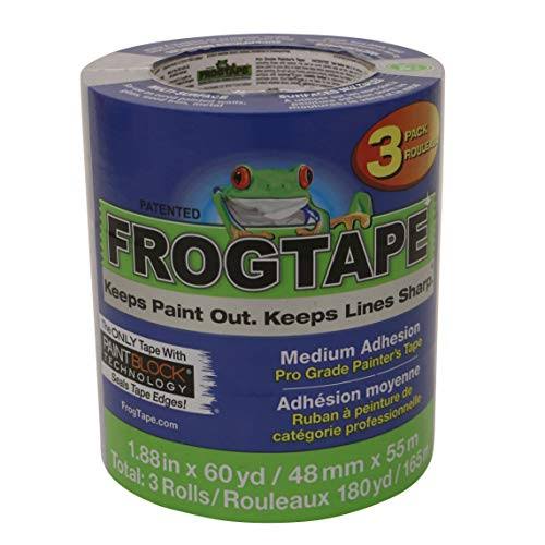 Shurtape CP 130 FrogTape Brand Pro Grade Painter S Tape Medium Adhesion 2 in x 60 yds Blue 3 Pack