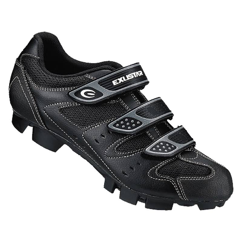 Exustar E-SM324 MTB Cycling Shoe - Black, 45 EU