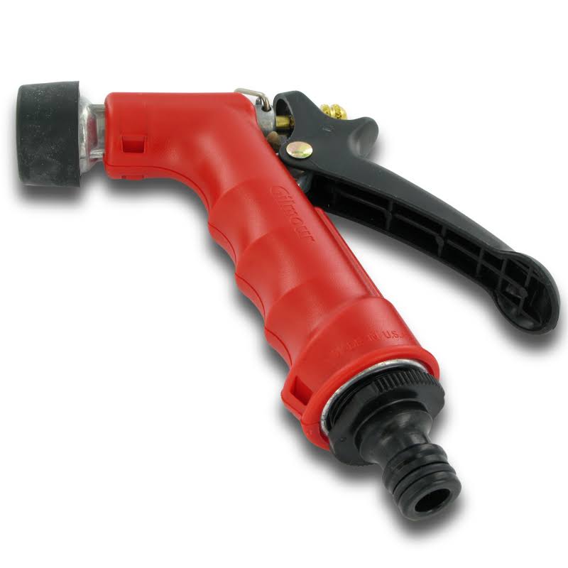 Gilmour Insulated Nozzle Garden Hose With Pistol Grip - Red