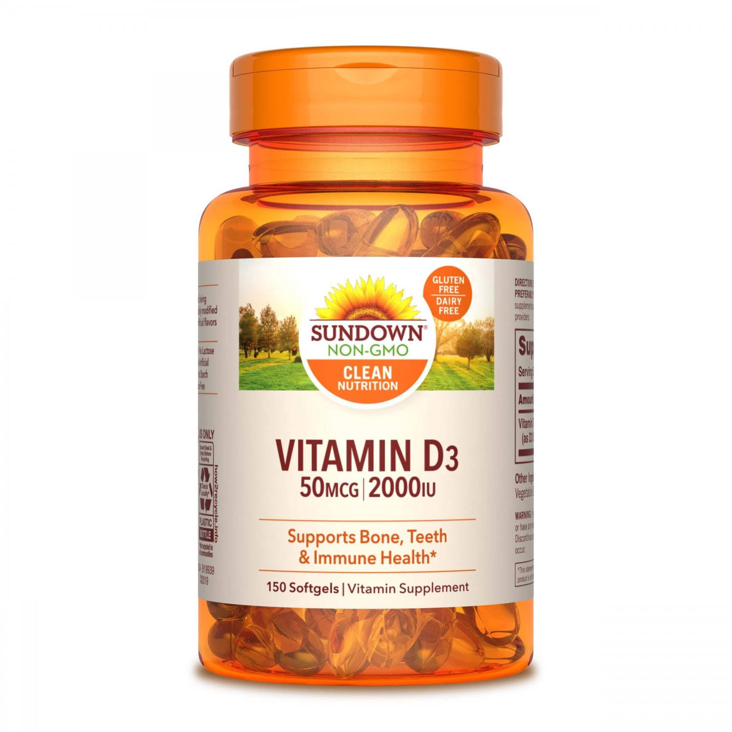 Sundown Naturals Vitamin D3 - 2000IU, x150