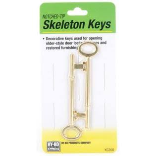 Hy-ko Products KC200 Notched Skeleton Key - 2pk