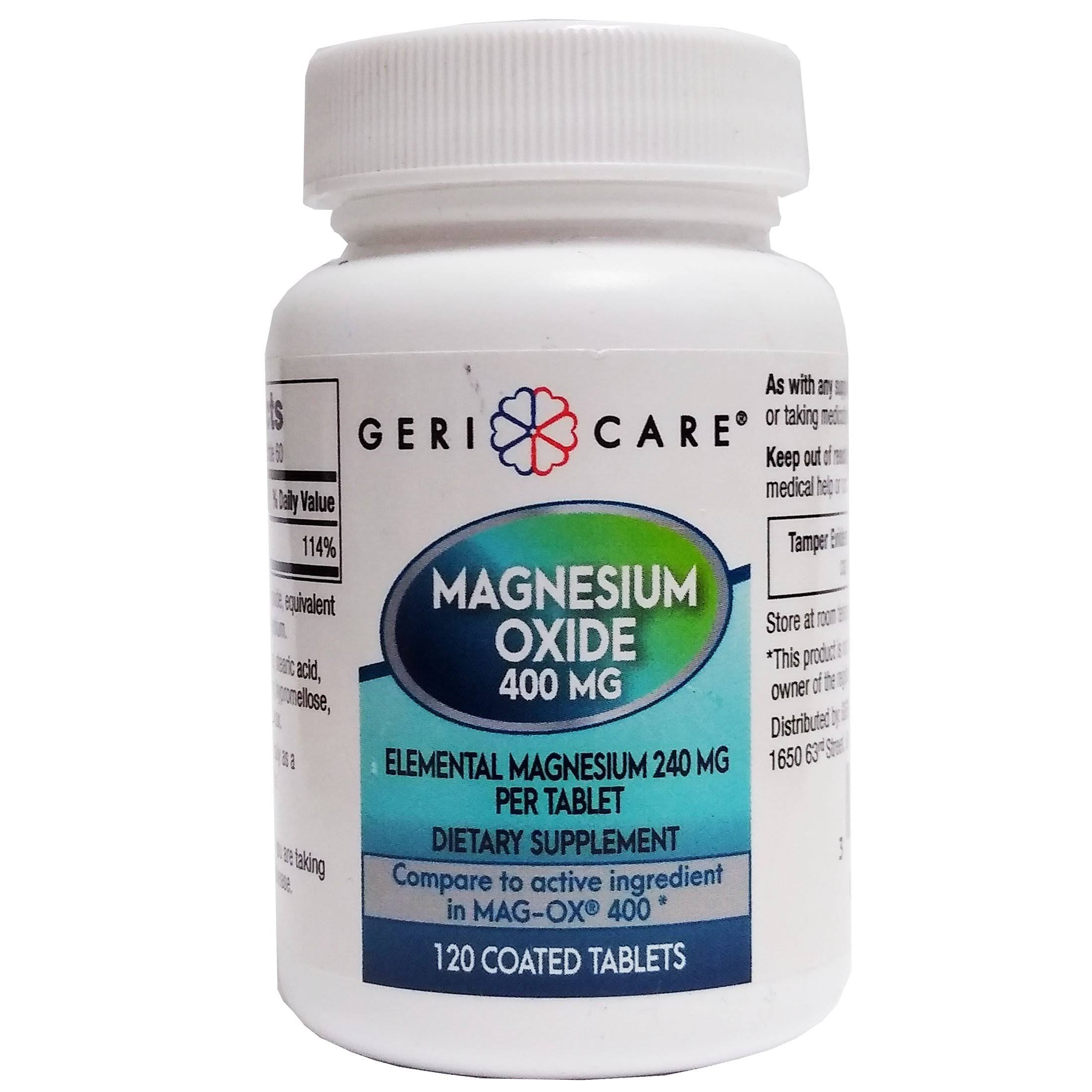 Geri Care Magnesium Oxide Dietary Supplement - 120 Tablets