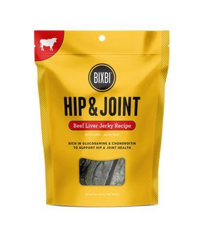 Bixbi Hip and Joint Dog Treats - Beef Liver Jerky, 5oz