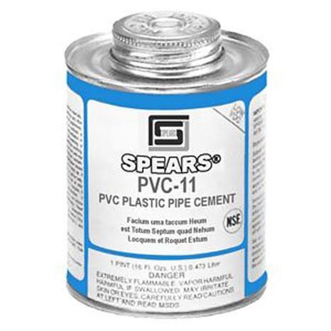 Spears Pvc Plastic Pipe Cement - Gray, 1/2pt