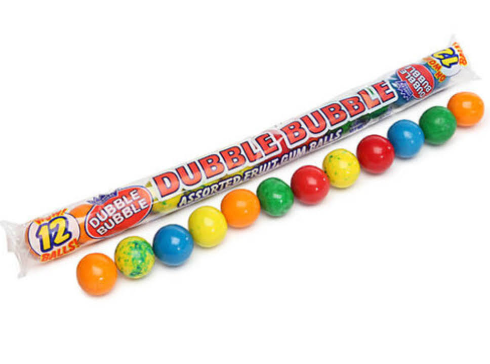 Dubble Bubble Gum Balls, Assorted Fruit - 12 balls, 2.23 oz