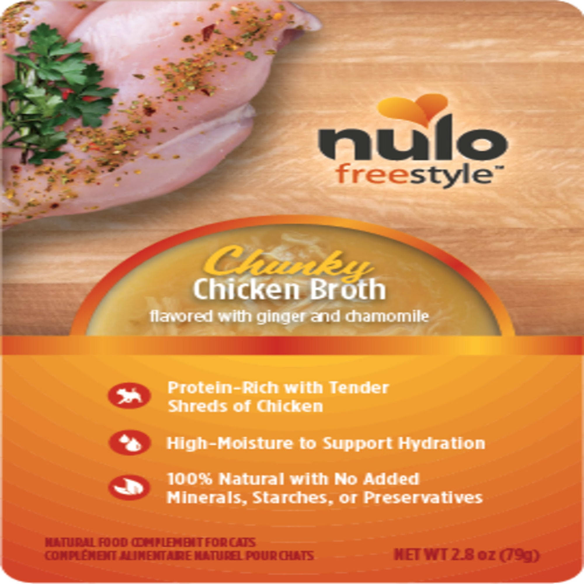 Nulo Freestyle Chunky Broths Wet Cat Food 24ea/2.8 oz - Chicken
