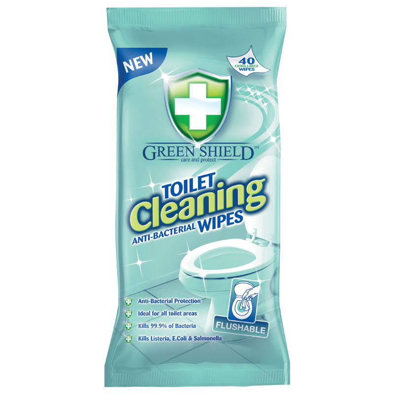 Green Shield Toilet Cleaning Wipes 40