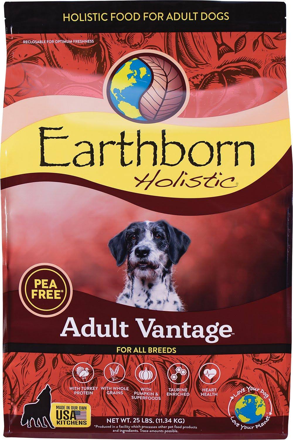 Earthborn Holistic Adult Vantage Natural Dry Dog Food (25 lb)