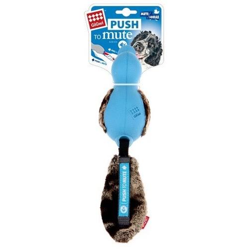 GiGwi Duck 'Push to Mute' with Plush Tail Blue