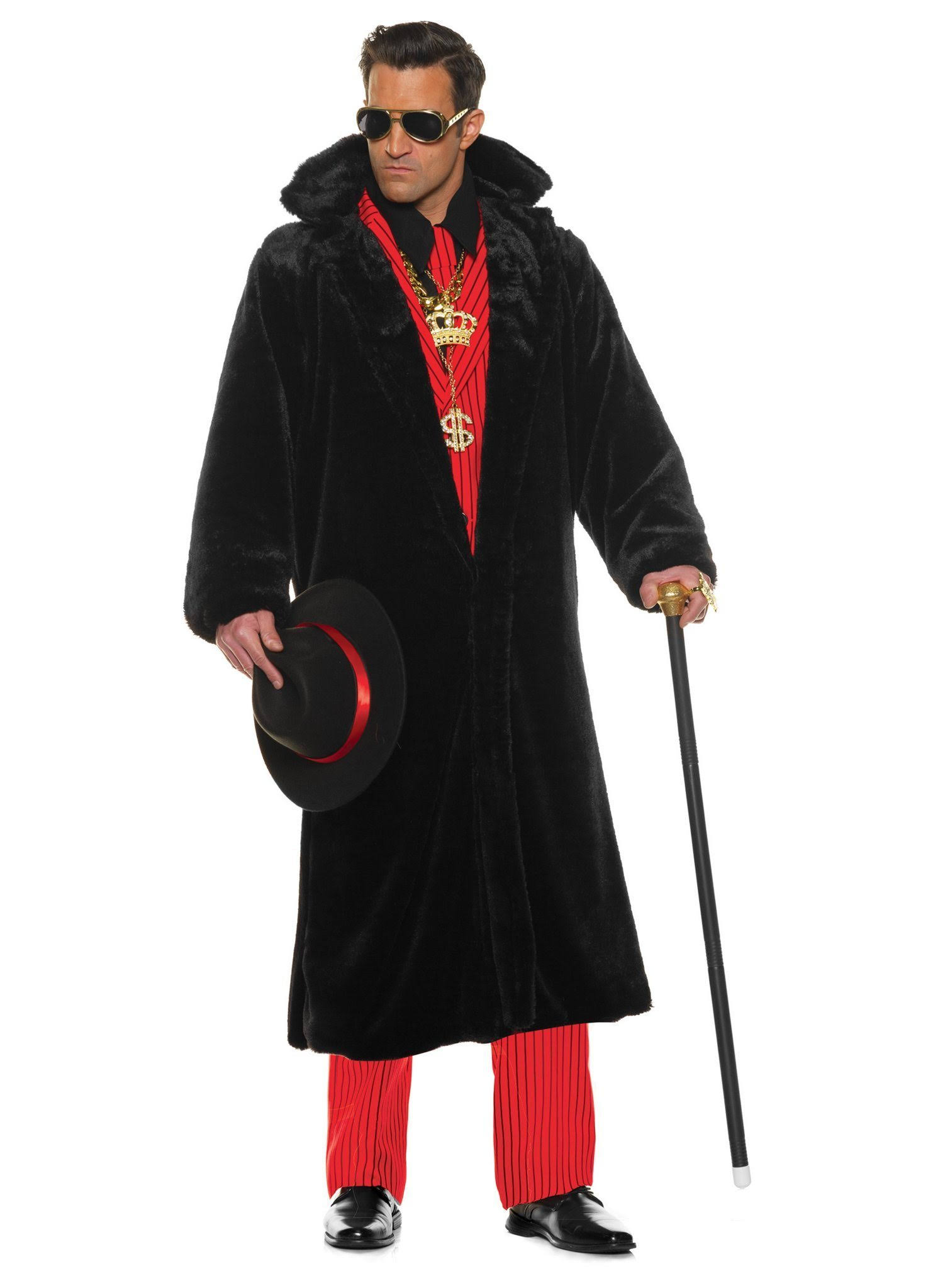 Adult Pimp Plush Coat Costume