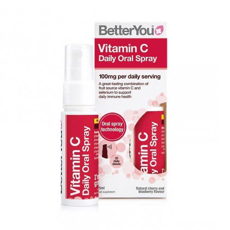 BetterYou Vitamin C Oral Spray | Vegan Vitamin C Supplement | 25ml ...