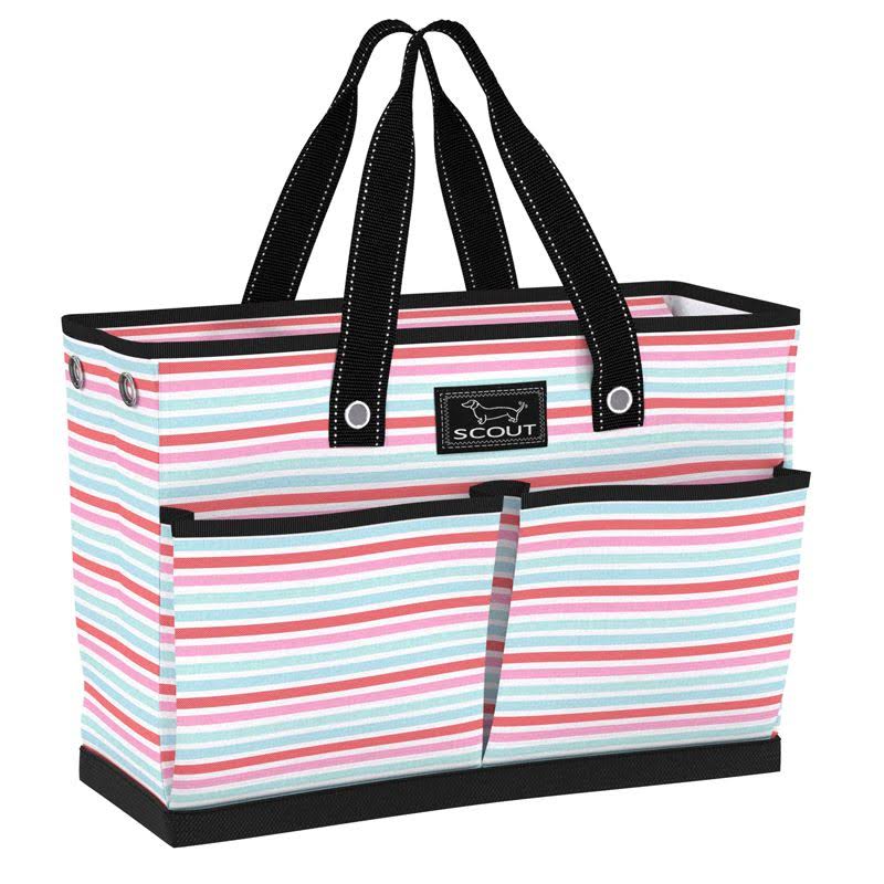 Scout Pink & Mint Green Popsicle Road Stripe The BJ Bag Tote One Size
