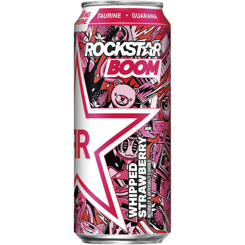 Rockstar Boom Energy Drink, Whipped Strawberry - 16 fl oz