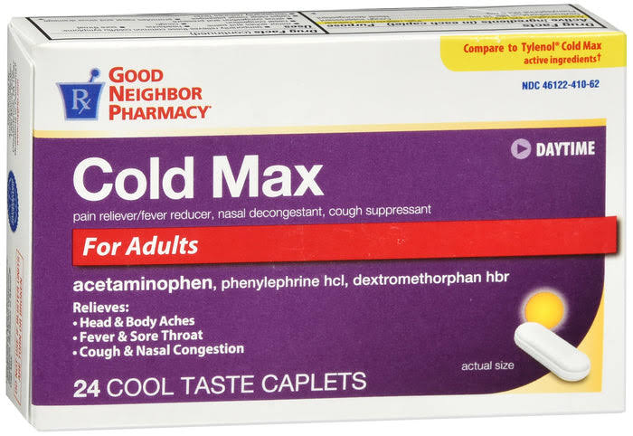 GNP Cold Max Daytime Adults Caplets 24 ct