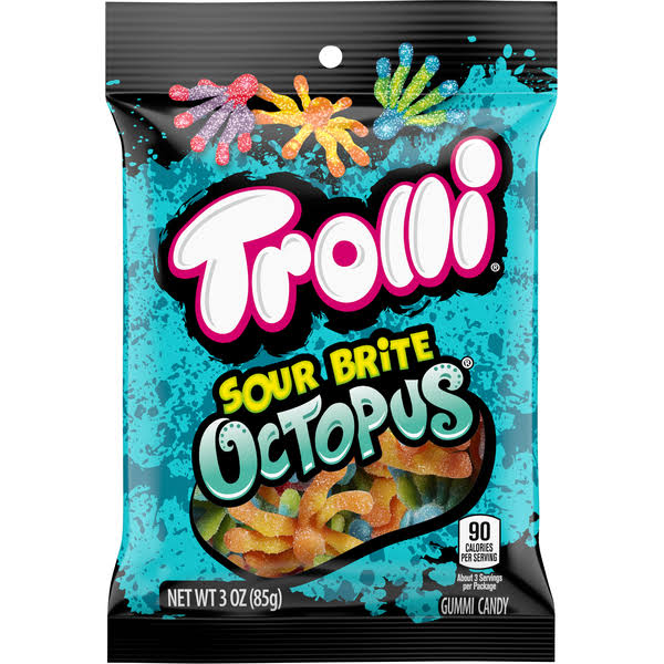 Trolli Sour Brite Octopus Gummy Worms, 3 Ounce