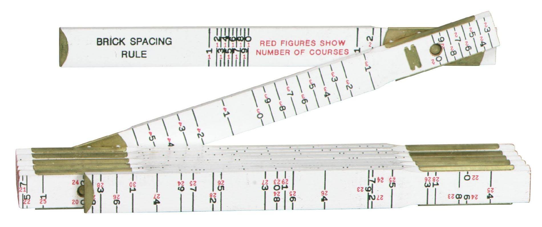 Lufkin 636 Brick Masons Wood Folding Rule - Red End, 6'